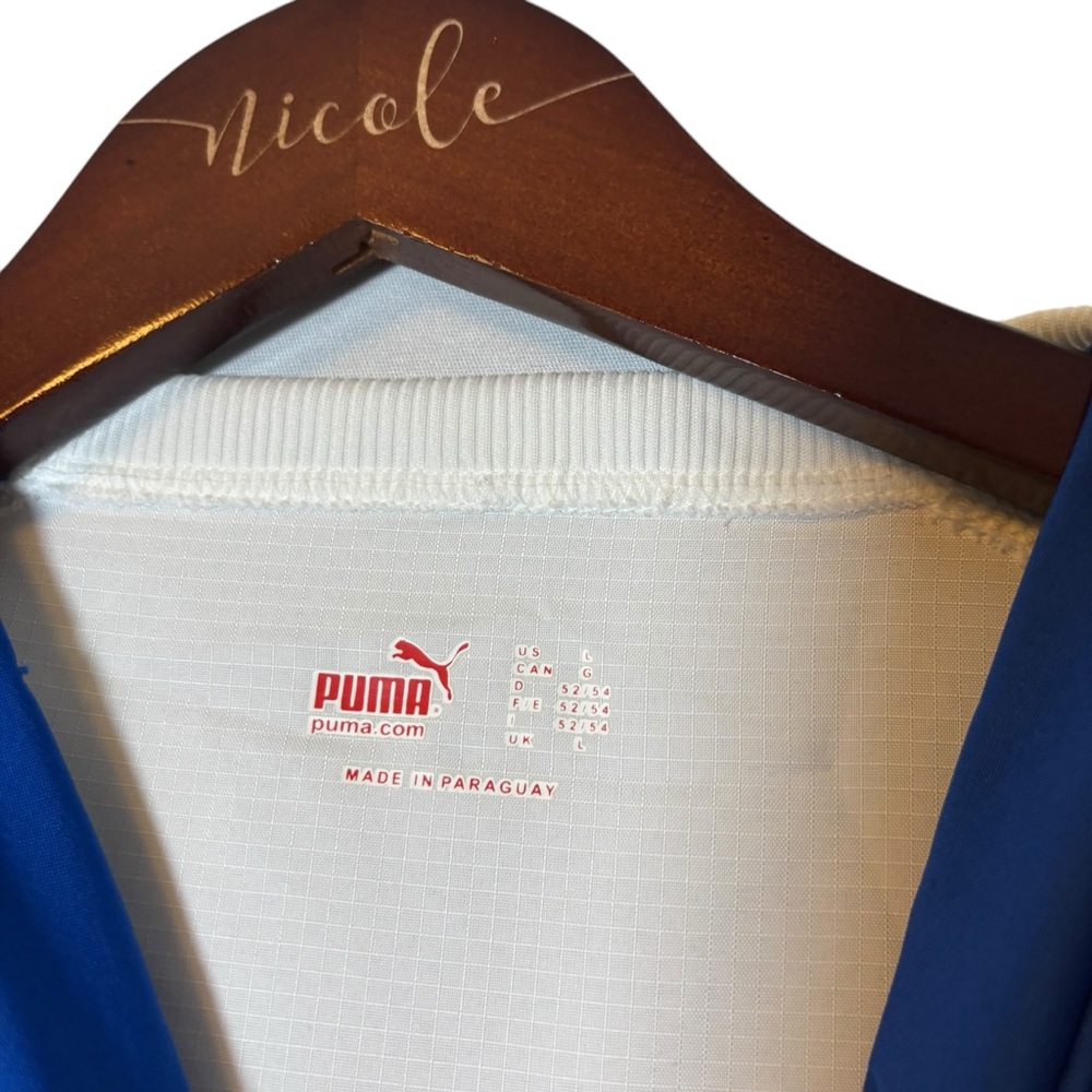 Italy Away World Cup Soccer Football Jersey Puma RN62200 Men Size Large - Picture 3 of 5